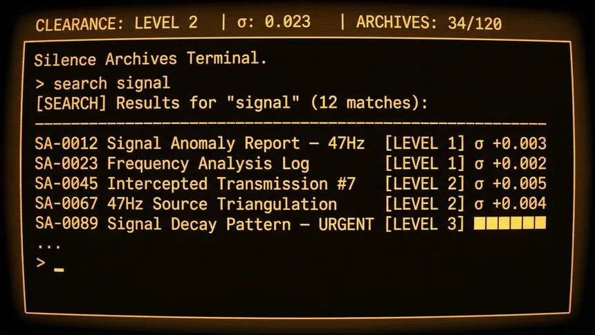 Скриншот 1 к игре Silence Archives Terminal