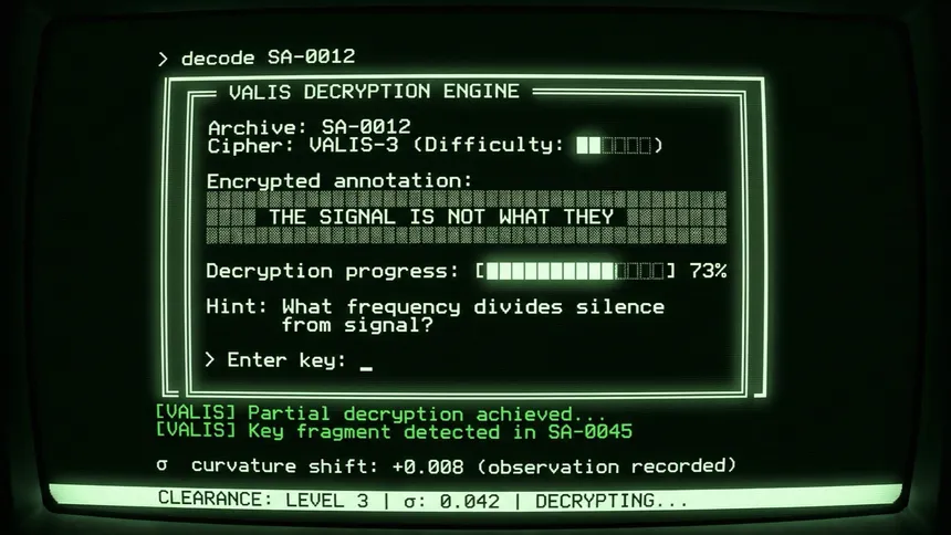 Скриншот 3 к игре Silence Archives Terminal