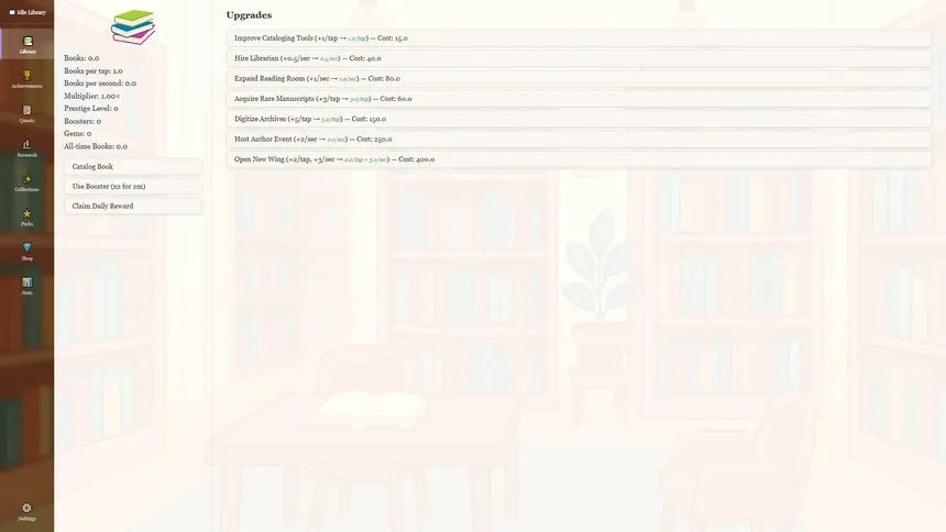 Скриншот 1 к игре Idle Library