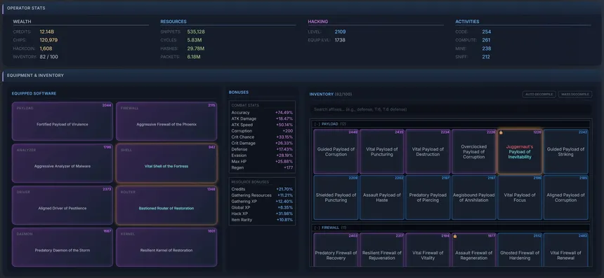 Скриншот 2 к игре Idle Hacking: An Inaction RPG