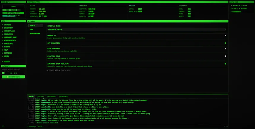 Скриншот 4 к игре Idle Hacking: An Inaction RPG