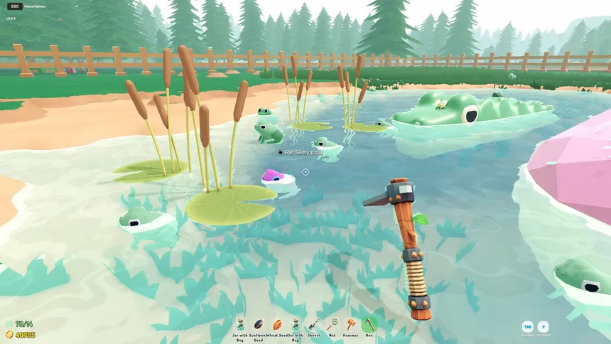 Скриншот 1 к игре Mini Pond Farm: Frogs & Lilypads