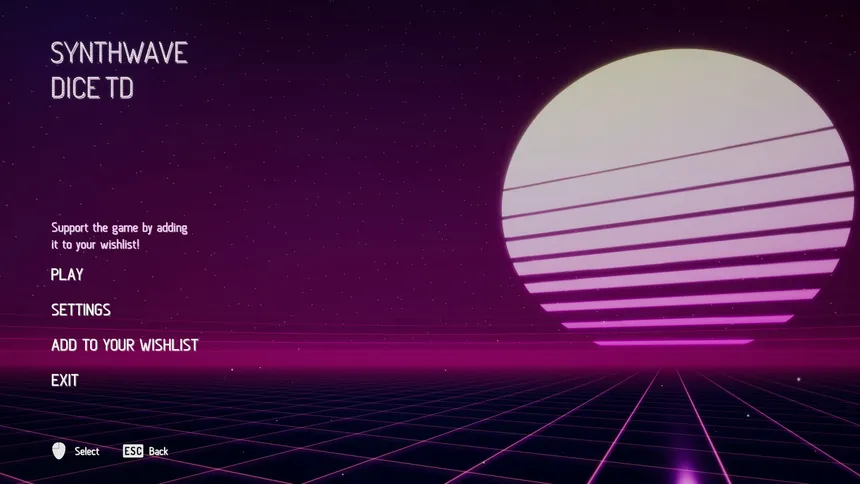 Скриншот 4 к игре Synthwave Dice TD