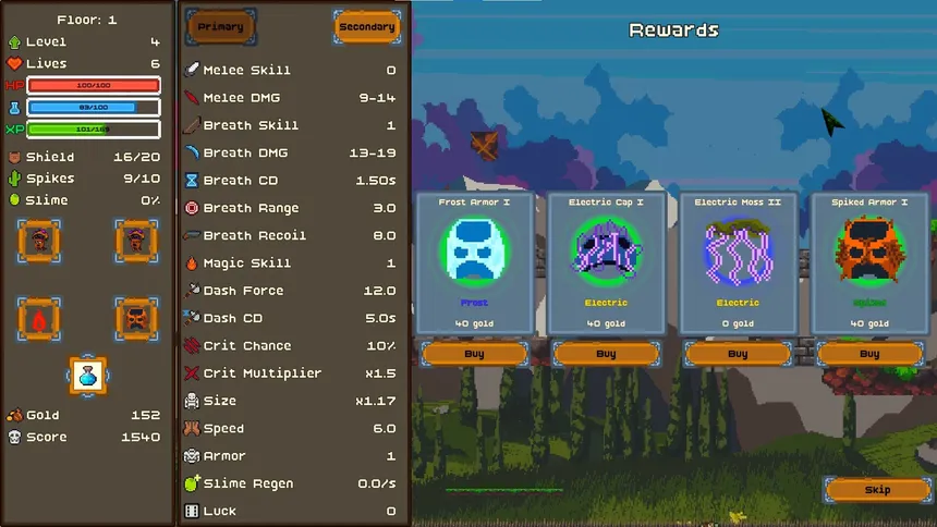 Скриншот 4 к игре Shroomanoid: breakout action roguelike
