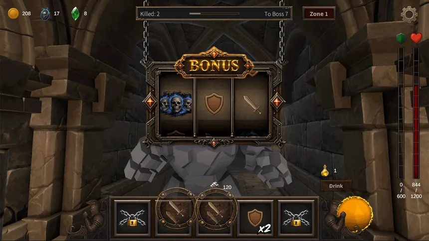 Скриншот 1 к игре Slots and Dungeons