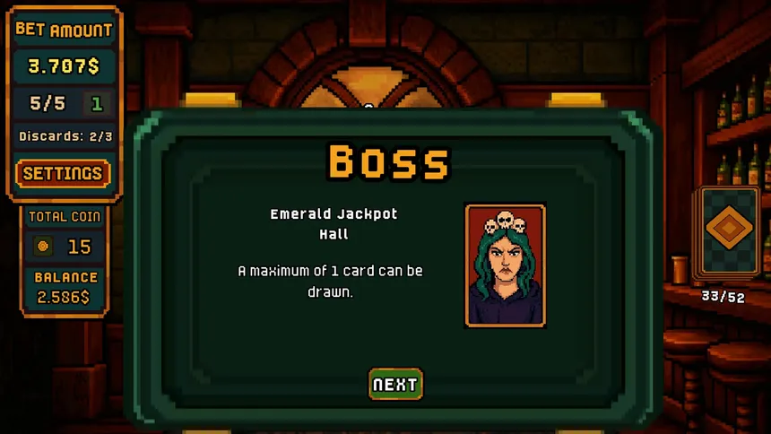 Скриншот 3 к игре Dealer Bust! | Roguelike BlackJack