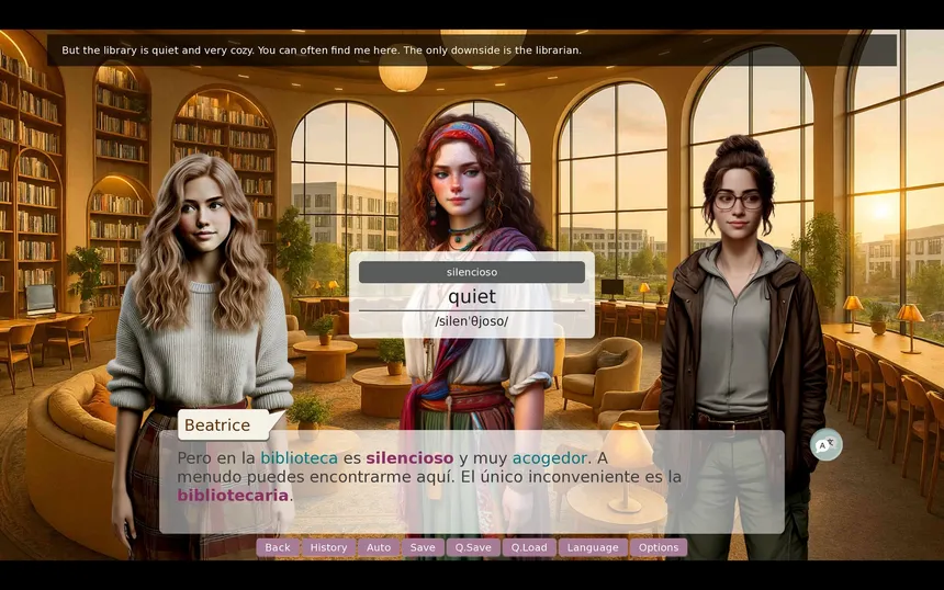 Скриншот 4 к игре Interactive Language-Learning Novel: Interview with Emma
