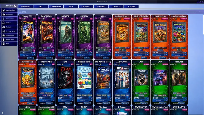Скриншот 1 к игре OPEN FOR BUSINESS: Game & Movie Store Simulator