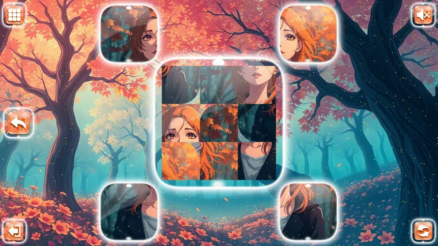 Скриншот 1 к игре Lovely Anime Puzzle: Autumn