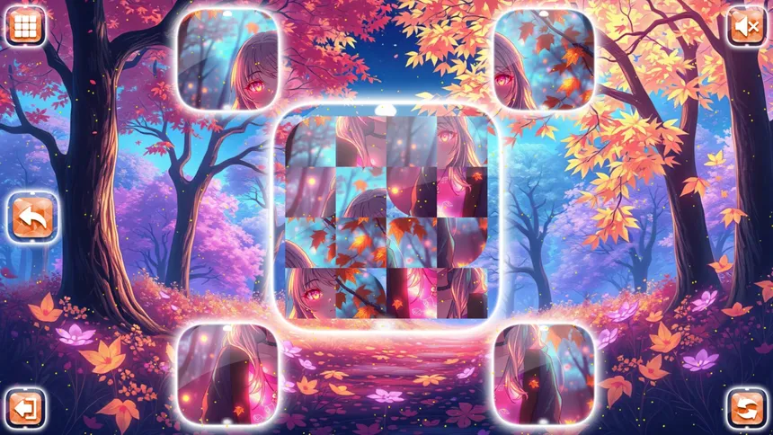 Скриншот 3 к игре Lovely Anime Puzzle: Autumn