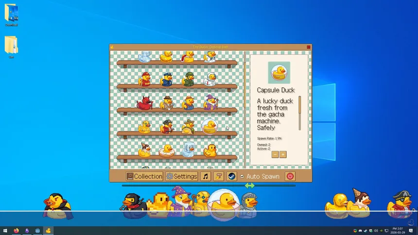 Скриншот 3 к игре Tiny Ducks: Desktop Bath
