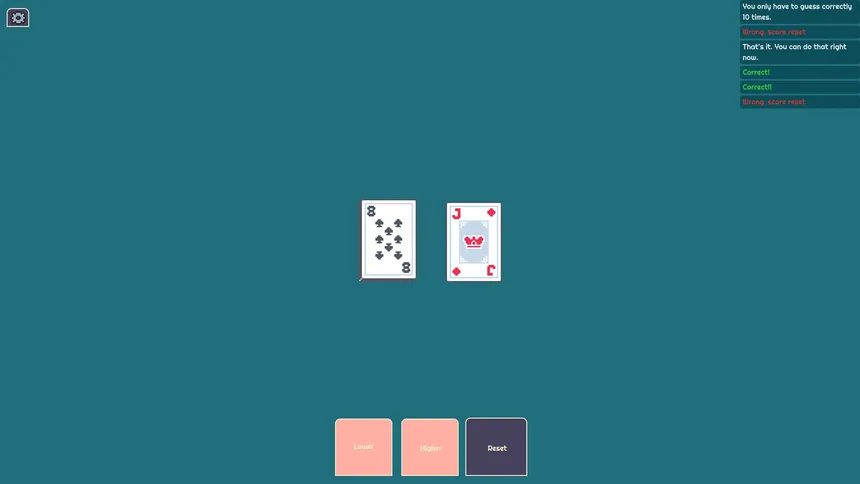 Скриншот 2 к игре Simply Higher or Lower