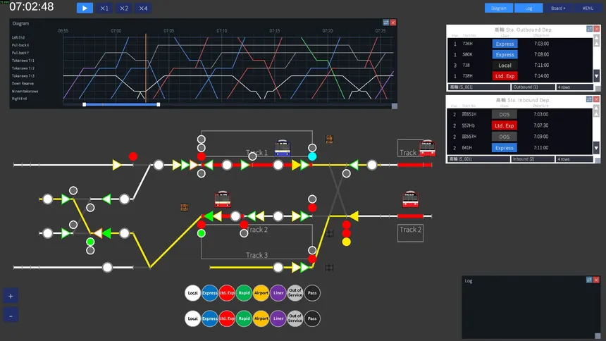 Скриншот 1 к игре 鉄道運行管理シミュレーション