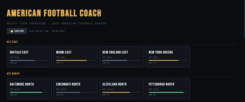 Скриншот 1 к игре American Football Coach