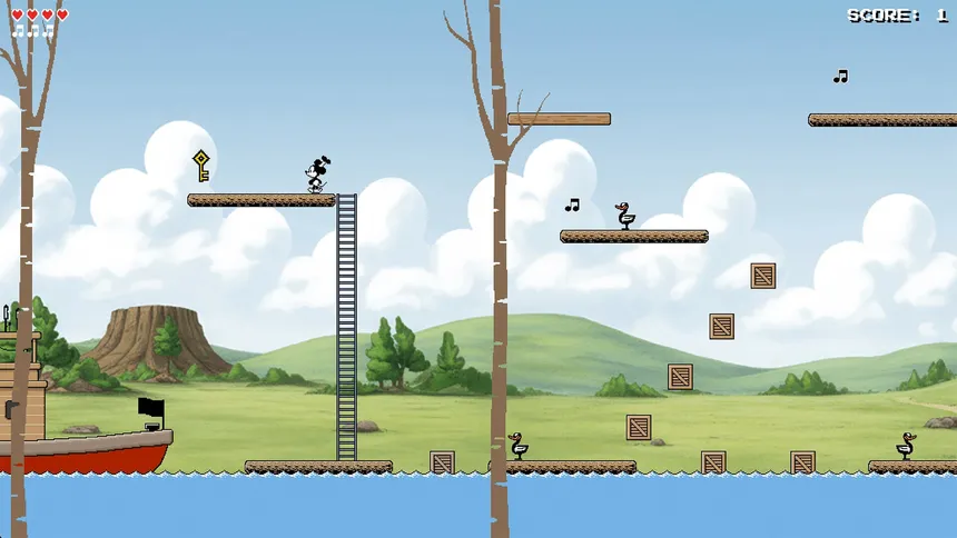 Скриншот 1 к игре Steamboat Willie Rescue Mission