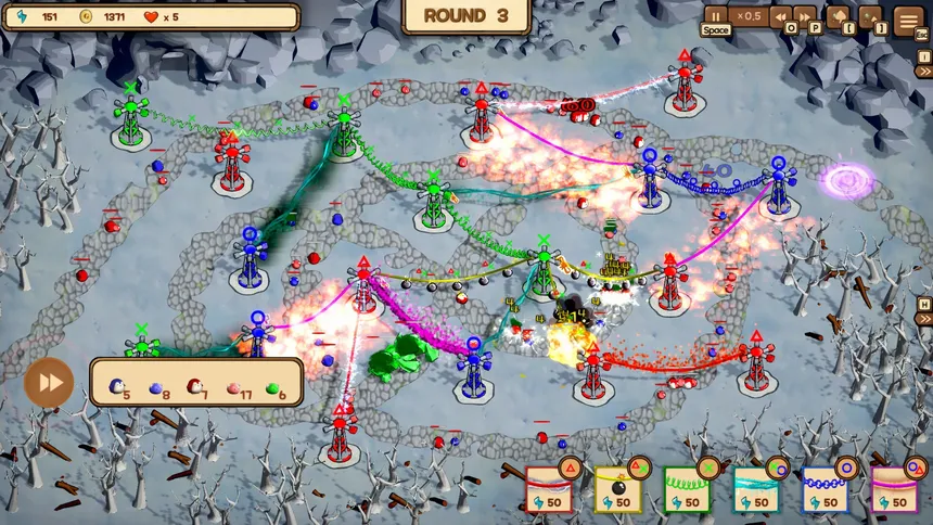 Скриншот 2 к игре Rainbow Tower Defense