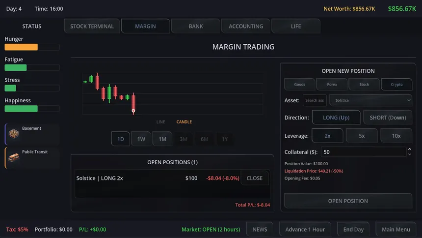 Скриншот 6 к игре Neo Capitalist - Stock Market Survival Simulator