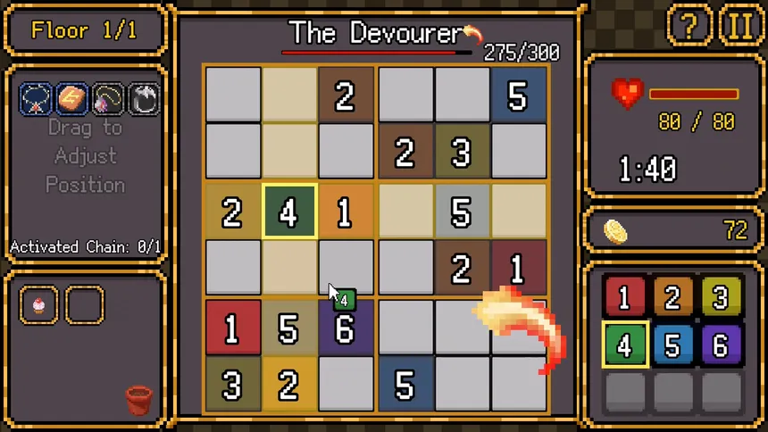 Скриншот 8 к игре SudoCrawler : Sudoku + Roguelike