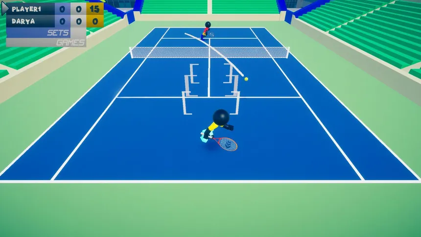 Скриншот 4 к игре Stickman 3D Tennis DELUXE