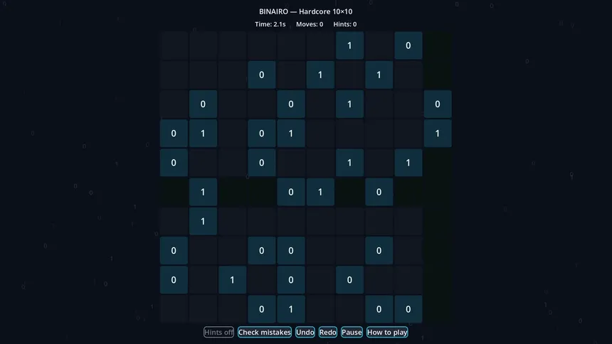 Скриншот 3 к игре Binairo - Takuzu