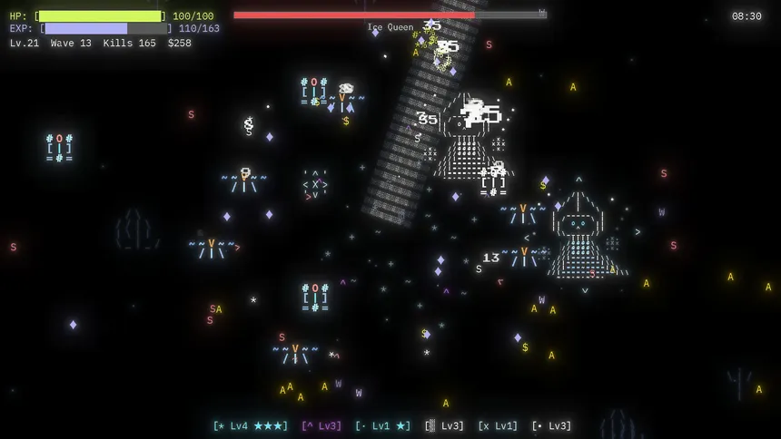 Скриншот 1 к игре ASCII Survivors