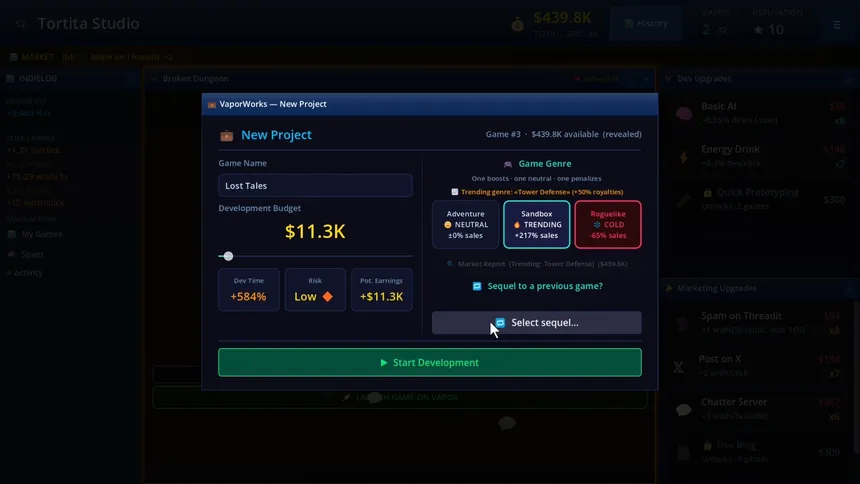 Скриншот 4 к игре Game Dev Clicker Simulator