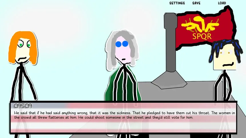 Скриншот 6 к игре Paper Shakespeare: Stick Julius Caesar (with a dagger)
