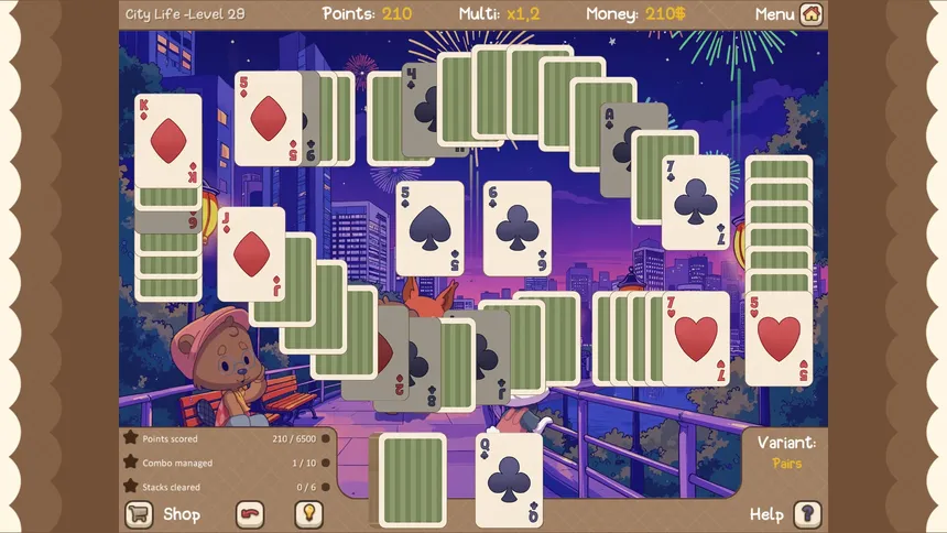Скриншот 2 к игре Clover Town Cozy Solitaire