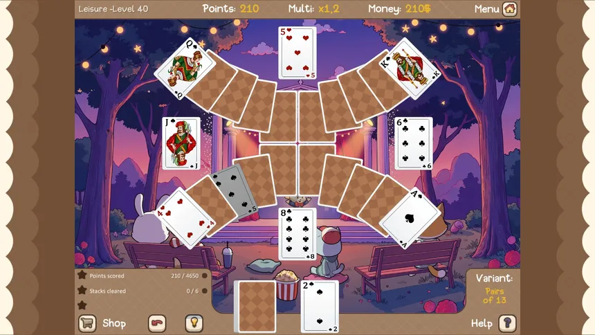 Скриншот 4 к игре Clover Town Cozy Solitaire