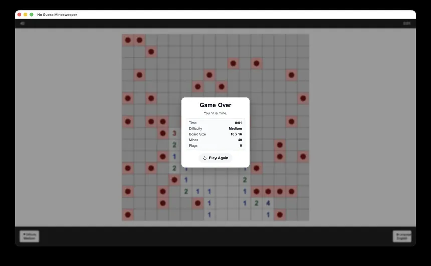 Скриншот 5 к игре No Guess Minesweeper