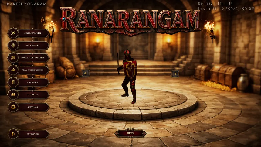 Скриншот 1 к игре RanaRangam: Where Chess Pieces Bleed
