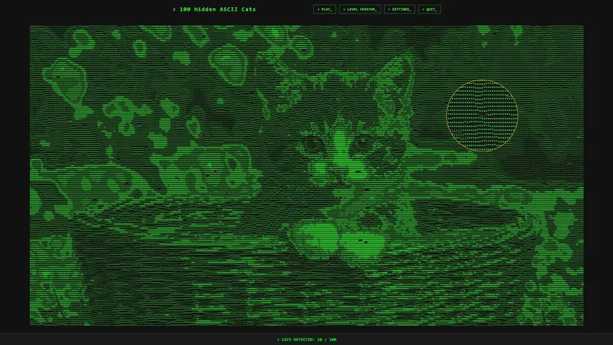 Скриншот 3 к игре 100 Hidden ASCII Cats