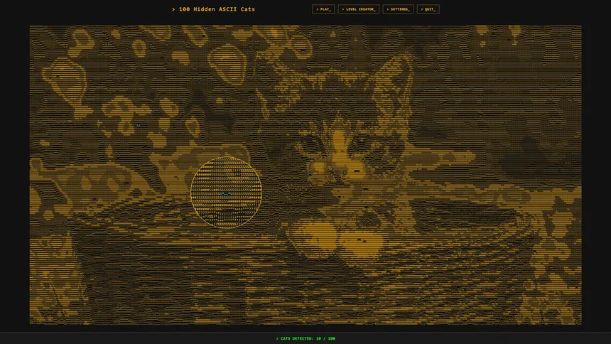 Скриншот 4 к игре 100 Hidden ASCII Cats