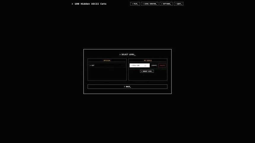 Скриншот 5 к игре 100 Hidden ASCII Cats