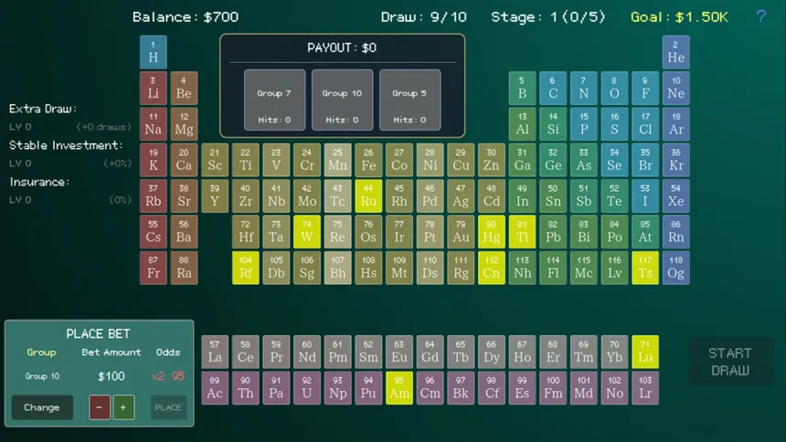 Скриншот 1 к игре Periodic Lottery