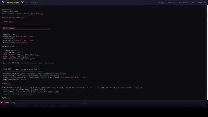Скриншот 3 к игре Silverbrook: a Text-Based RPG