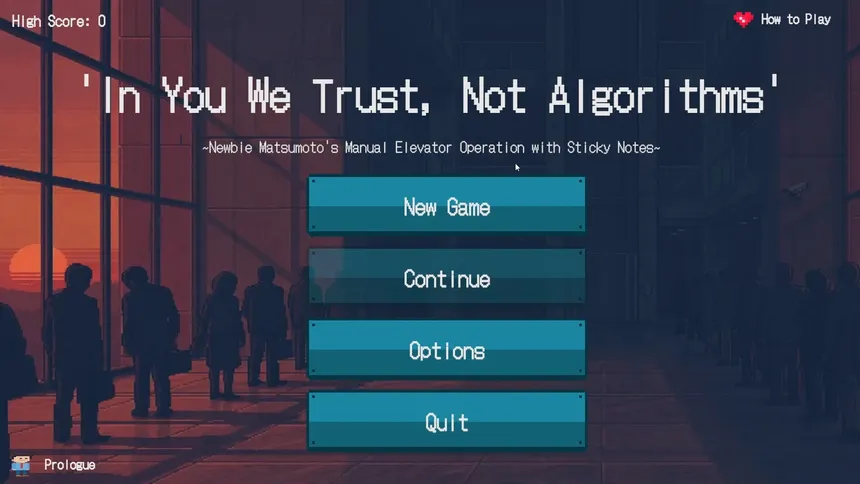 Скриншот 5 к игре 'In You We Trust, Not Algorithms' ~Newbie Matsumoto's Manual Elevator Operation with Sticky Notes~