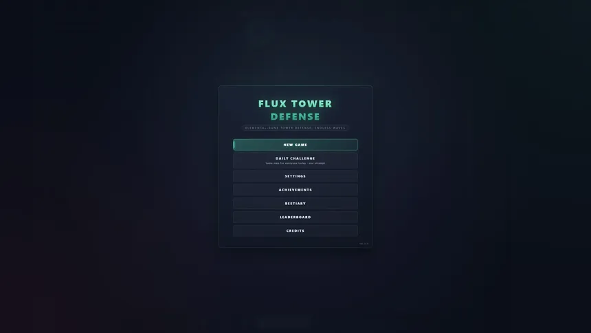 Скриншот 1 к игре Flux Tower Defense