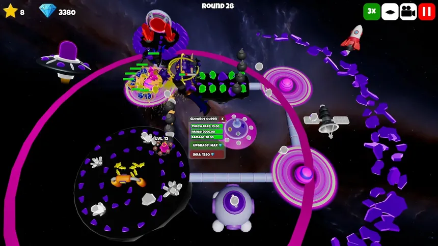 Скриншот 2 к игре Glowbot Tower Defense