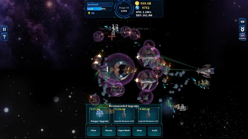 Скриншот 1 к игре Idle Starfleet