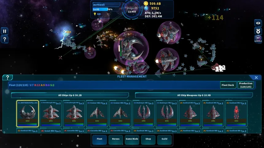 Скриншот 2 к игре Idle Starfleet