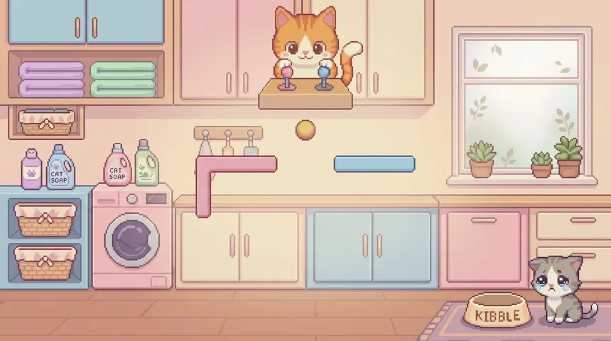Скриншот 2 к игре Feed the Cat: Gravity Puzzle