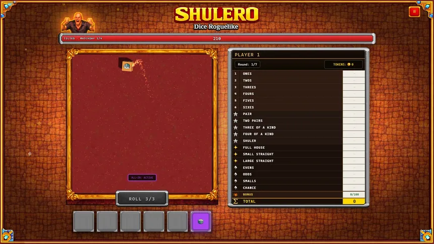 Скриншот 5 к игре SHULERO – Dice Roguelike