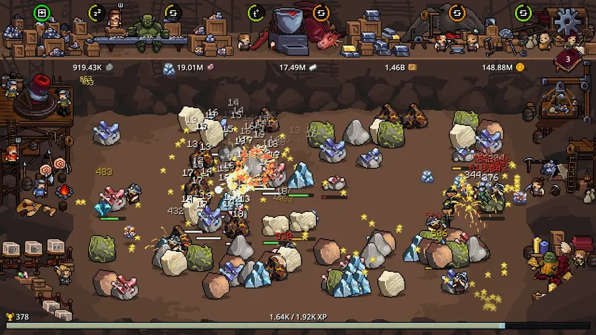 Скриншот 1 к игре Fantasy Miner: Idle Depths