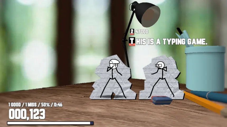 Скриншот 1 к игре Keyboard Warrior Stickman - Typing Beat Em Up