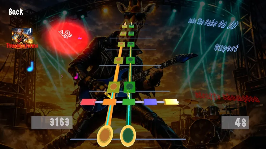 Скриншот 2 к игре Giraffe Champion: The Rock Music Game