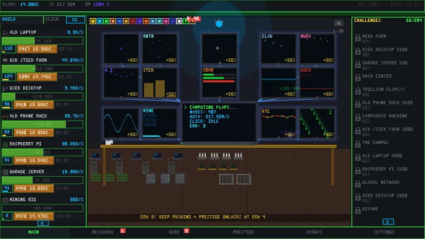 Скриншот 1 к игре Server Farm Idle