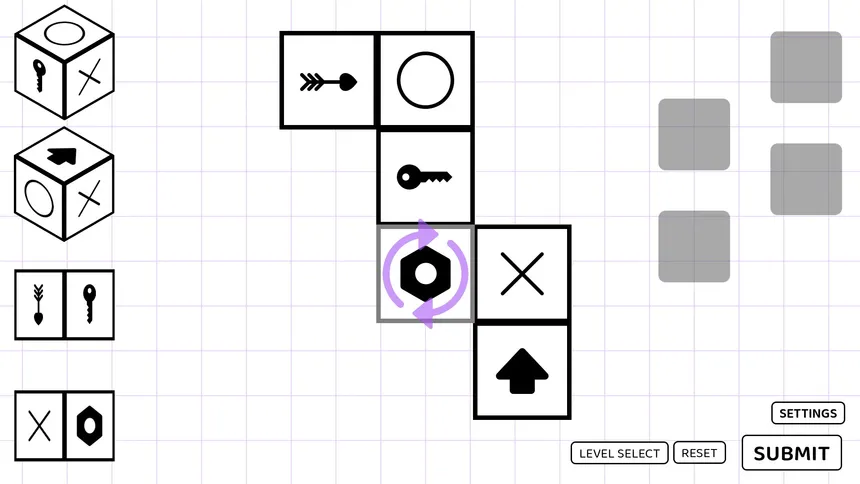 Скриншот 2 к игре A Puzzle game where you fold Dice