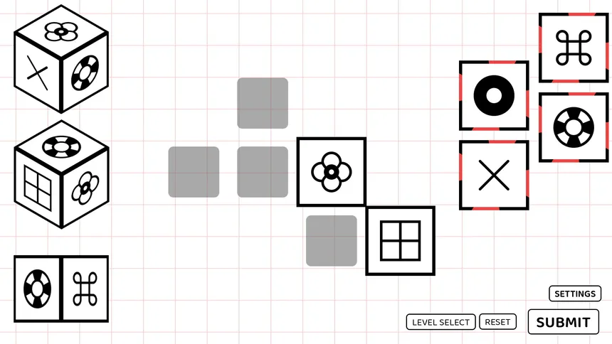 Скриншот 3 к игре A Puzzle game where you fold Dice