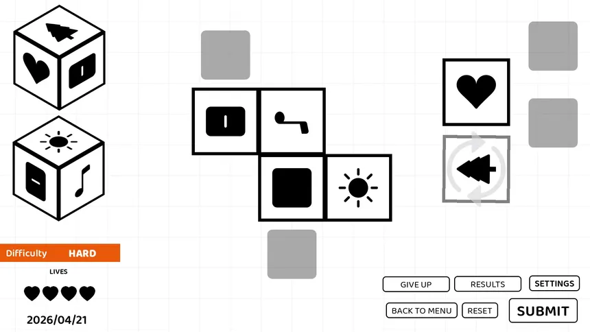 Скриншот 4 к игре A Puzzle game where you fold Dice